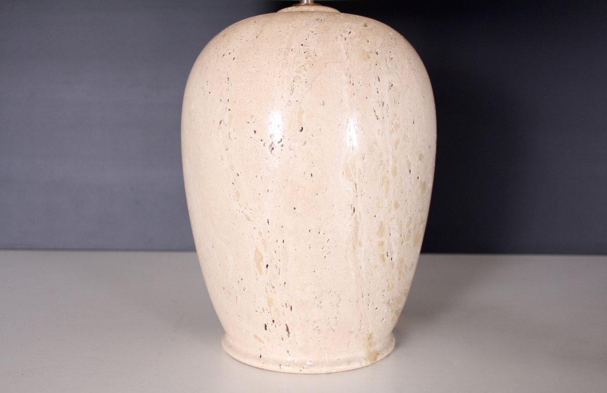 Travertine Lamp, 1970's-photo-3