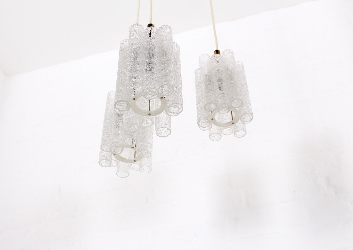 Tubular Blown Glass Cascade Suspension-photo-4