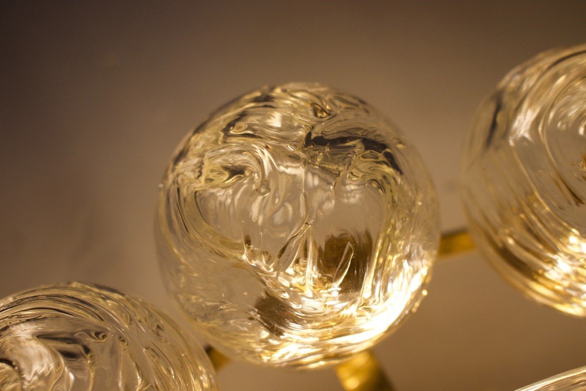 “snowball” Ceiling Lamp In Blown Glass-photo-1