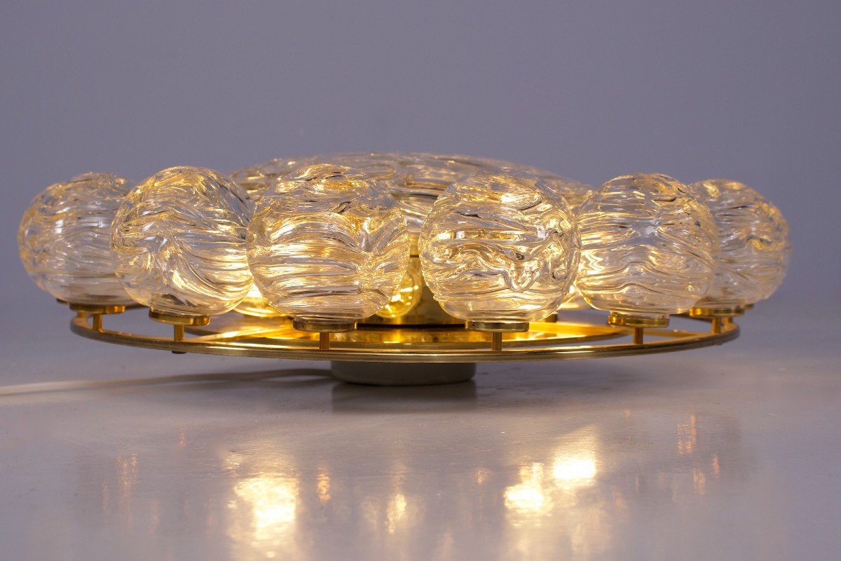 “snowball” Ceiling Lamp In Blown Glass-photo-4