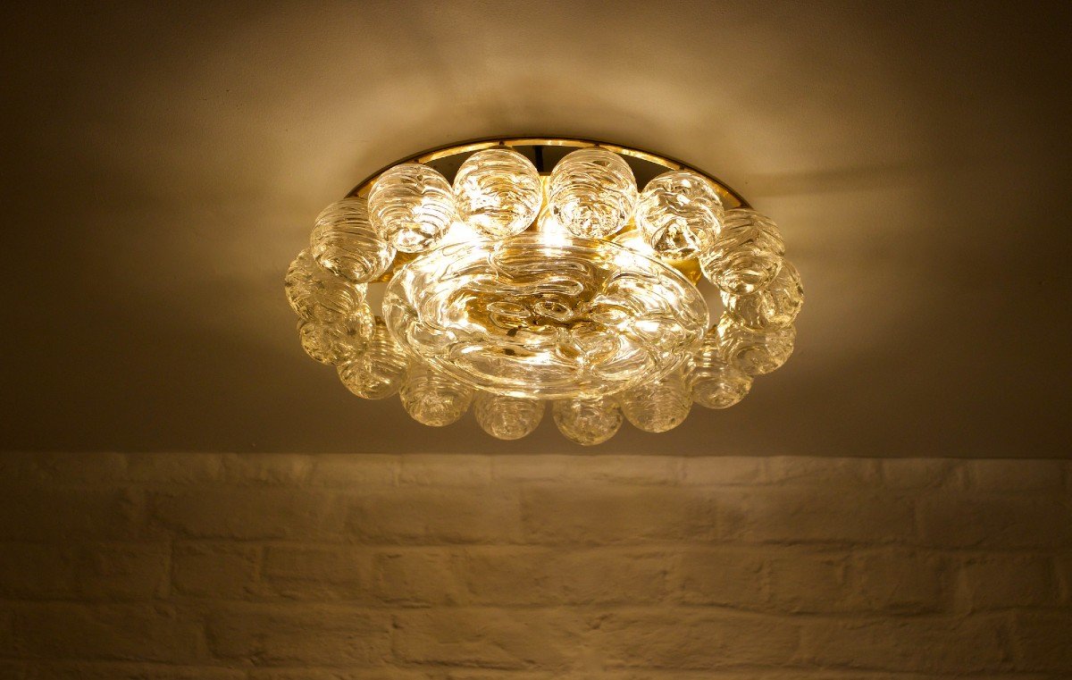 “snowball” Ceiling Lamp In Blown Glass
