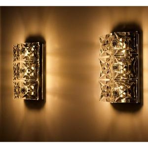 Pair Of Kinkeldey Crystal Sconces.