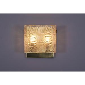 Crystal & Brass Wall Lamp 1970's