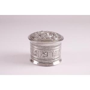 Large Burmese Silver Betel Box