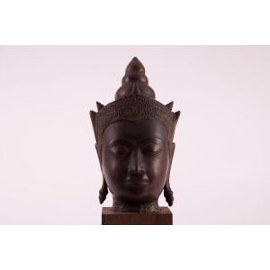 Crowned Buddha Head Ayutthaya Kingdom