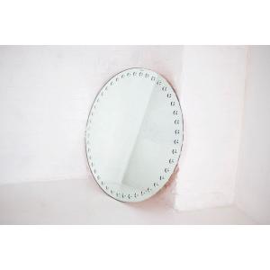 Large Fornasetti Style Optical Mirror.