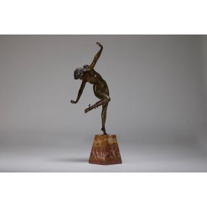 Snake Dancer, Art Deco Bronze, Claire Colinet.