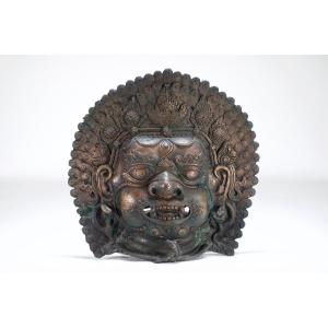 Masque Bhairava En Bronze.