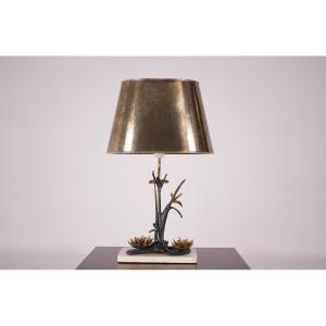 Table Lamp With Water Lilies.