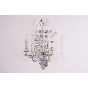 Maison Baguès Style Cut Glass Floral Applique