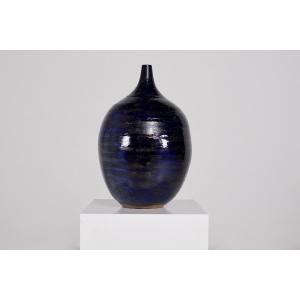 Large Jules Guerin Vase, Bouffioulx Stoneware.