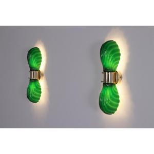 Paire d’appliques Italiennes « Coquille ».
