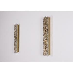 Grandes Appliques Murales Ice Glass en Murano