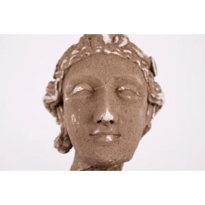 Tête de Bodhisattva en Stuc du Gandhara