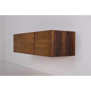 Small Sideboard, Wall-mounted, Hanging In Rosewood