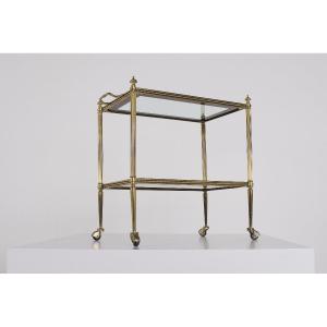 Trolley en laiton et miroirs  de style Néoclassique, années 50/60.