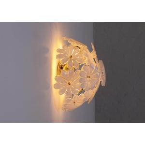 Plafonnier en verre de Murano translucide, années 70.