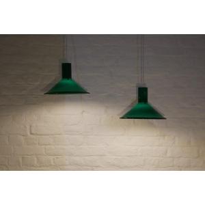 Small Glass Pendant Lamp, P&t, Michael Bang For Holmegaard, 1970s.