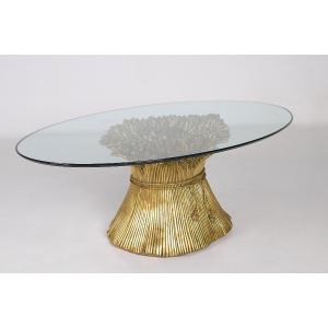Small Gilded Side Table, Italy, 1970s.
