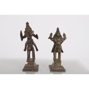 Sculptures en laiton, Inde, XIX ème siècle.