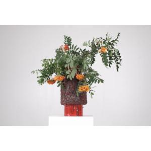 Vase en céramique rouge, Otto Gerharz, années 1970.