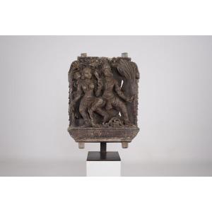 Meenakshi And Sundareshwarar – Processional High Relief From Tamil Nadu