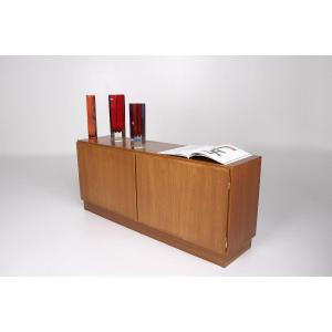 Small Scandinavian Teak Sideboard, Omann Jun.