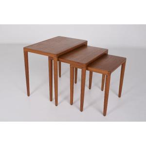 Nesting Teak Tables, Henry Walter Klein, Denmark,