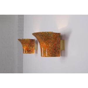 Speckled Glass Wall Sconces, Peill & Putzler.