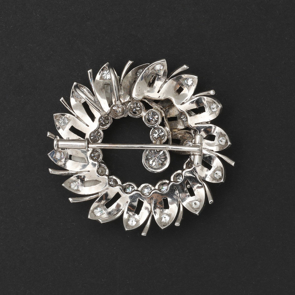 187 – Broche Pendentif Diamants 2,20 Ct Années 70-photo-2