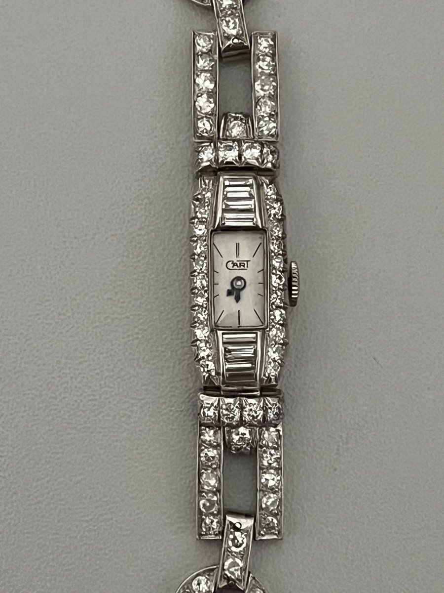 2059 – Montre Bracelet Diamants Années 50