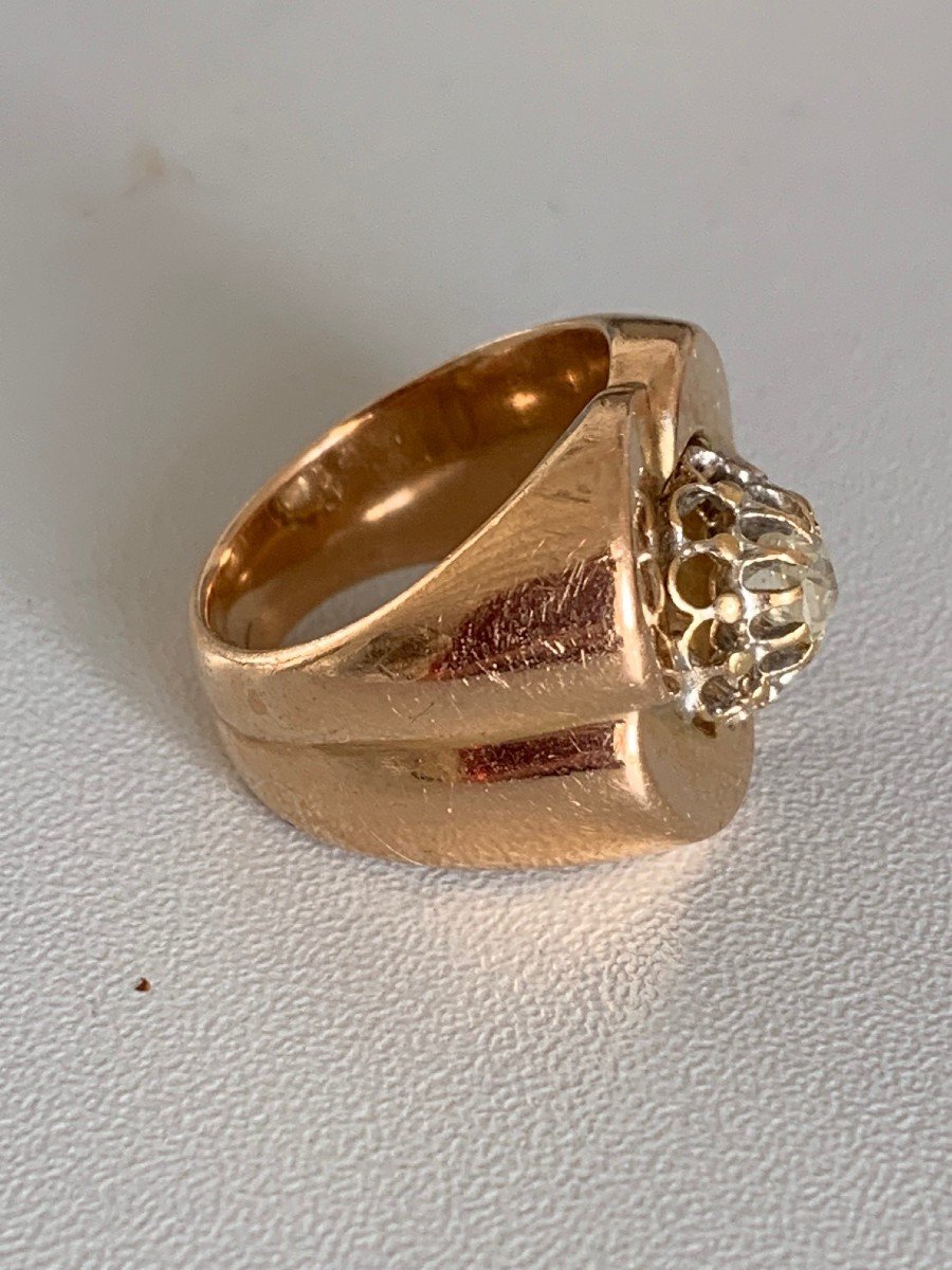 2147 – Yellow Gold Diamond Ring-photo-4