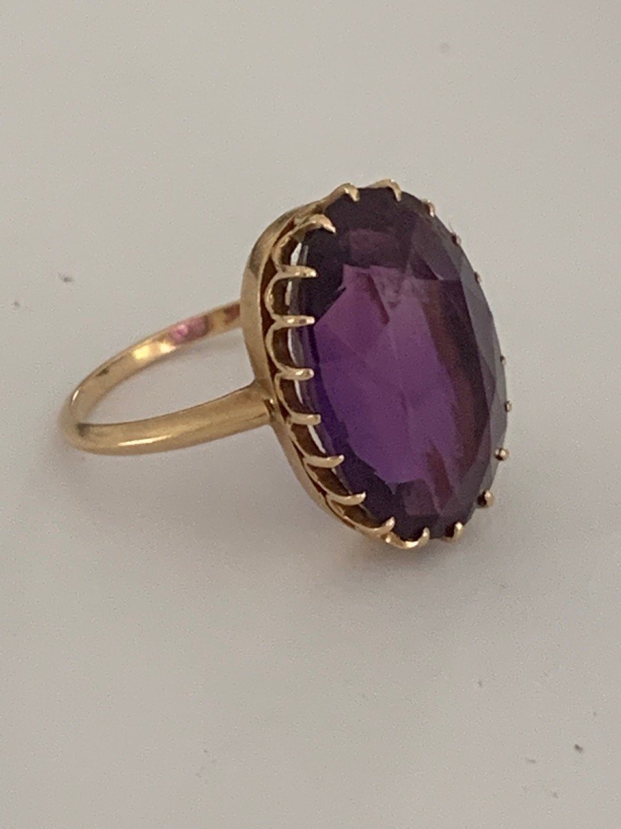2405 – Amethyst Yellow Gold Ring-photo-2