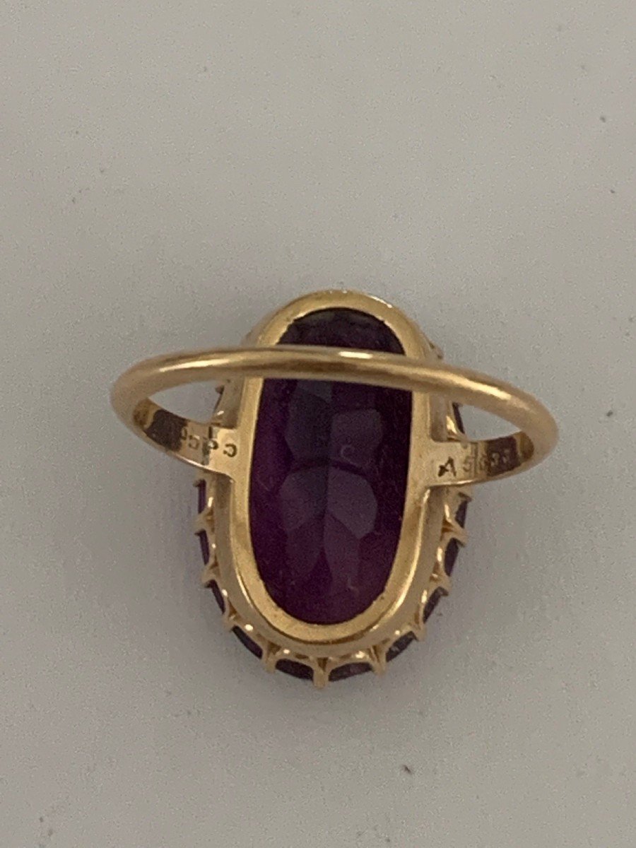 2405 – Amethyst Yellow Gold Ring-photo-3