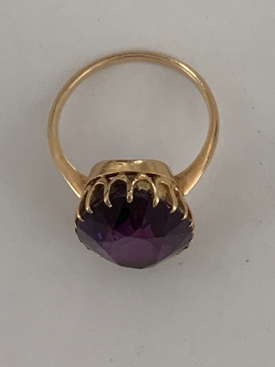 2405 – Amethyst Yellow Gold Ring-photo-1