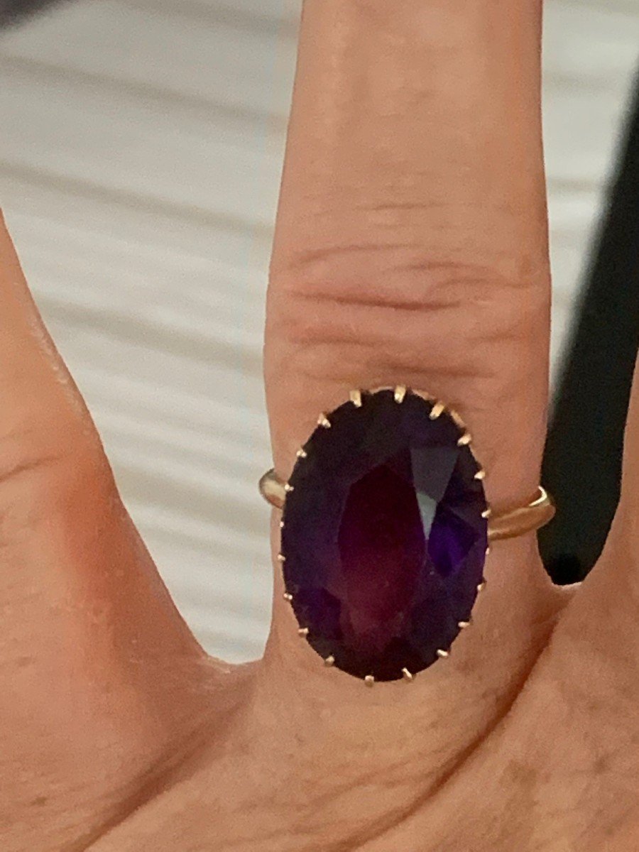 2405 – Amethyst Yellow Gold Ring-photo-3
