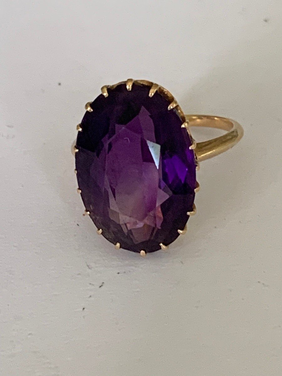 2405 – Amethyst Yellow Gold Ring-photo-4