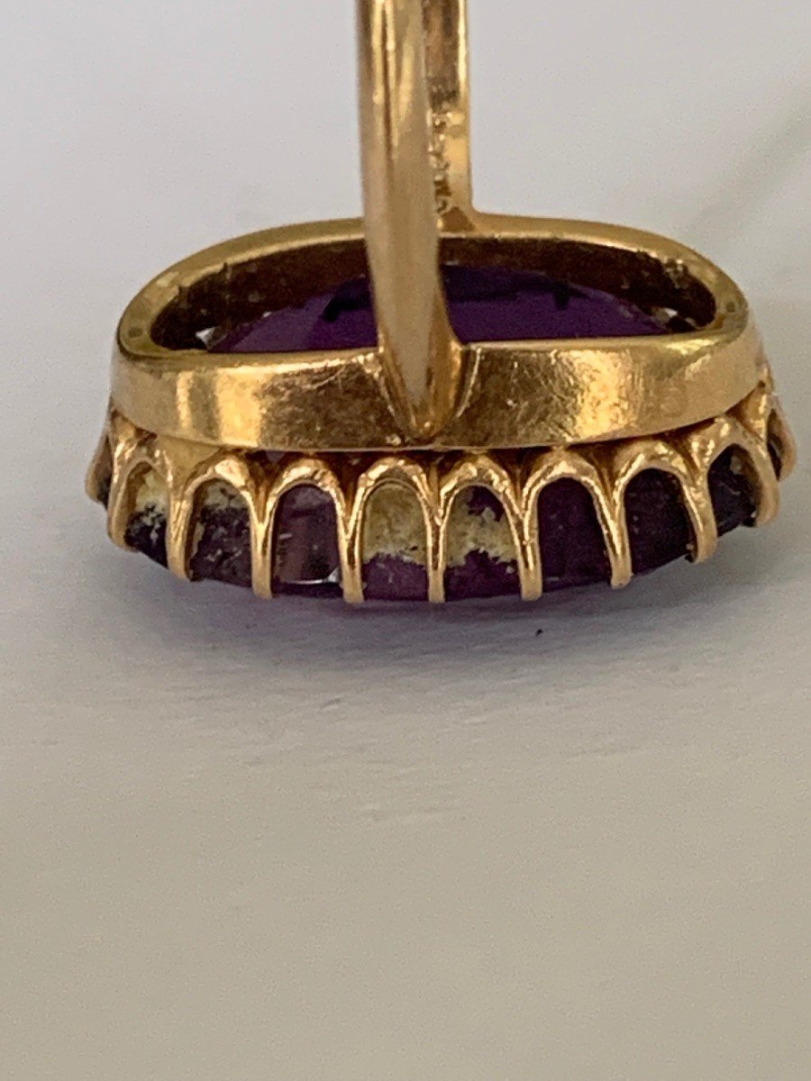2405 – Amethyst Yellow Gold Ring-photo-5