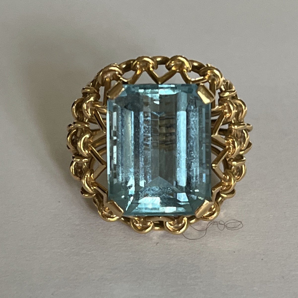 312 – 80s Aquamarine Ring