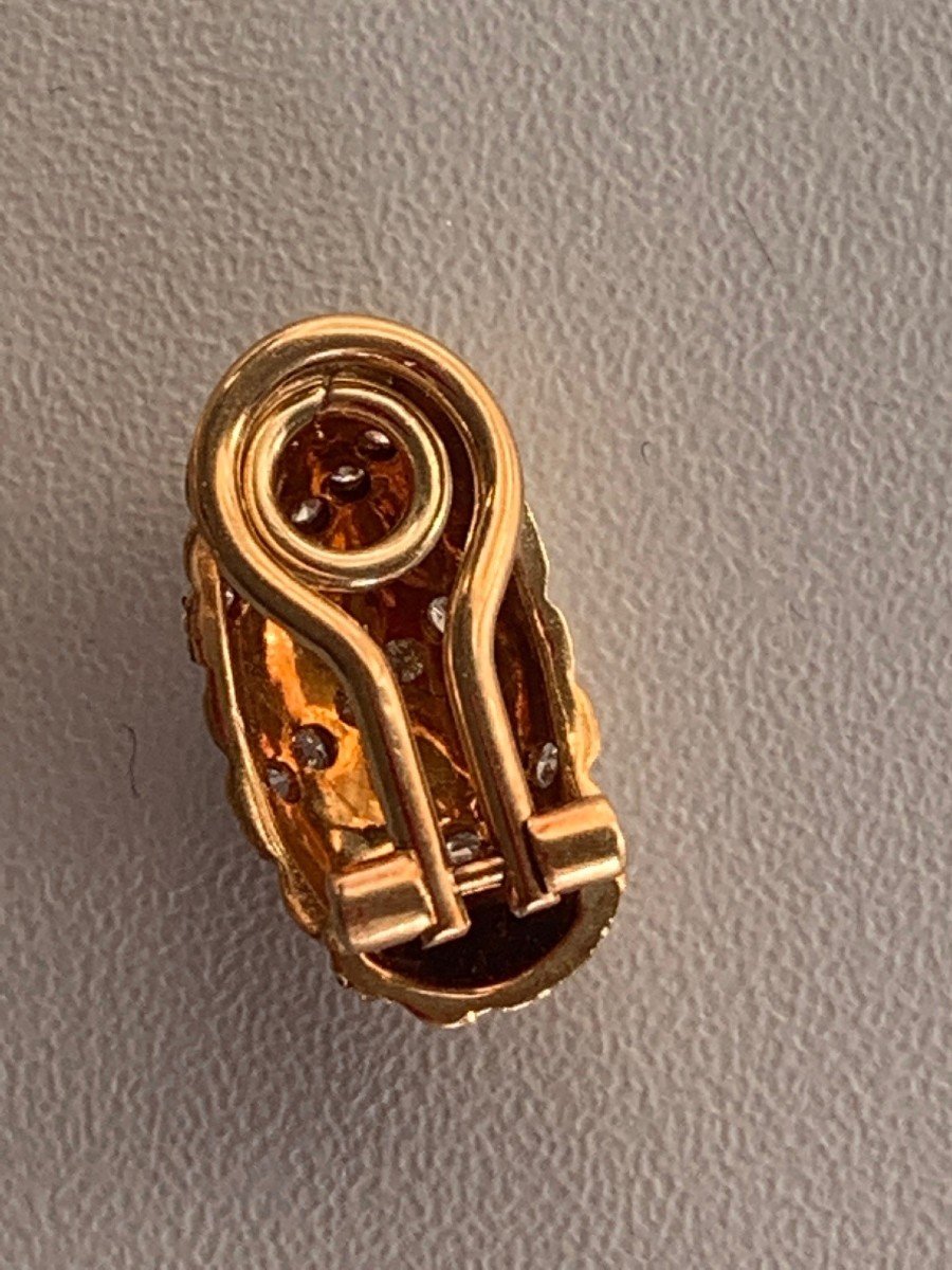 2869 – Yellow Gold Diamond Earrings-photo-2