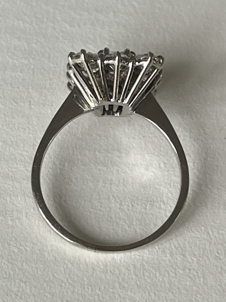 5113- White Gold Diamond Ring (0.84 Ct In The Center)-photo-3