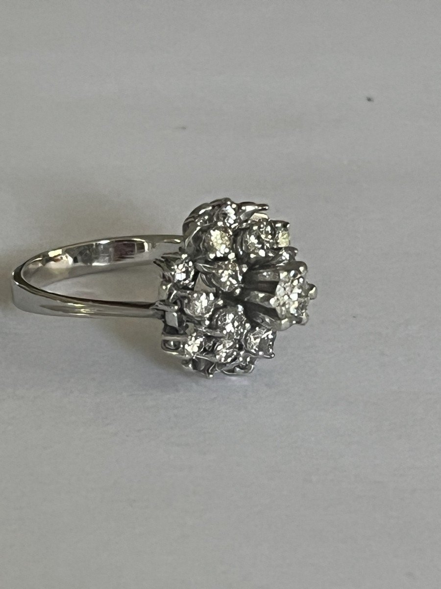 4378- Marguerite Ring White Gold Diamonds 0.75 Ct-photo-4