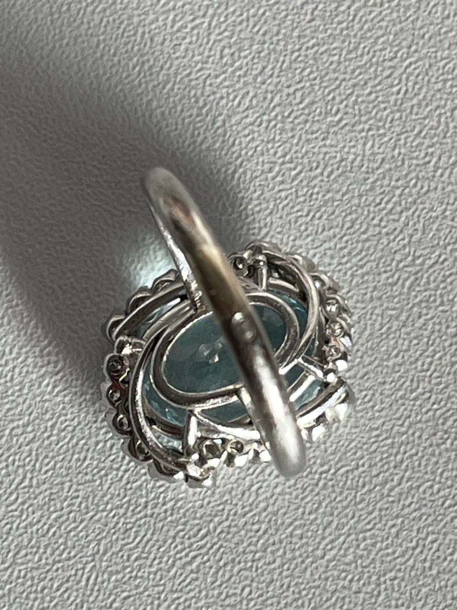 5299- Bague Or Gris Topaze Diamants-photo-2