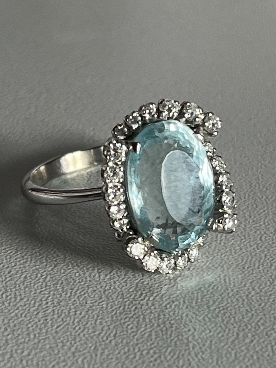 5299- Bague Or Gris Topaze Diamants-photo-4