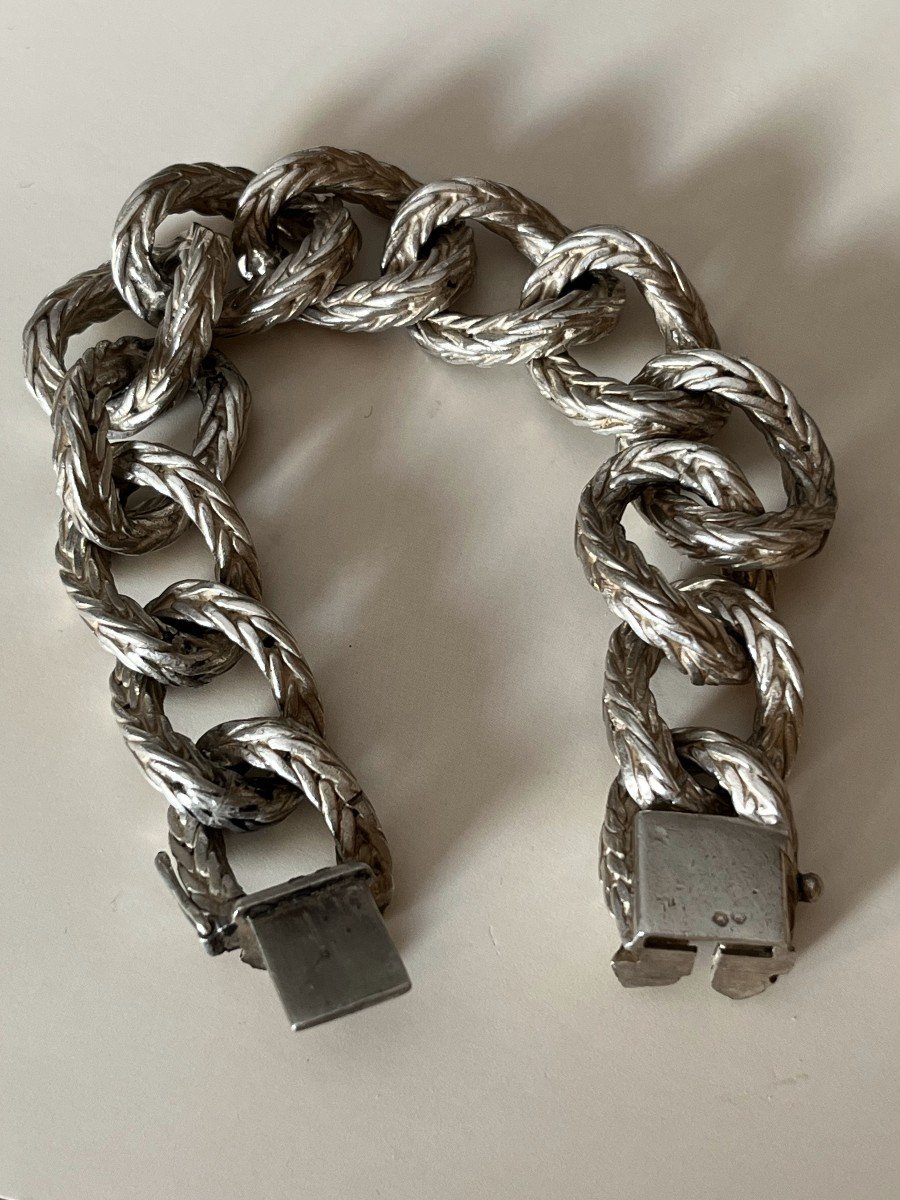 5399- Bracelet Hermès Argent-photo-4