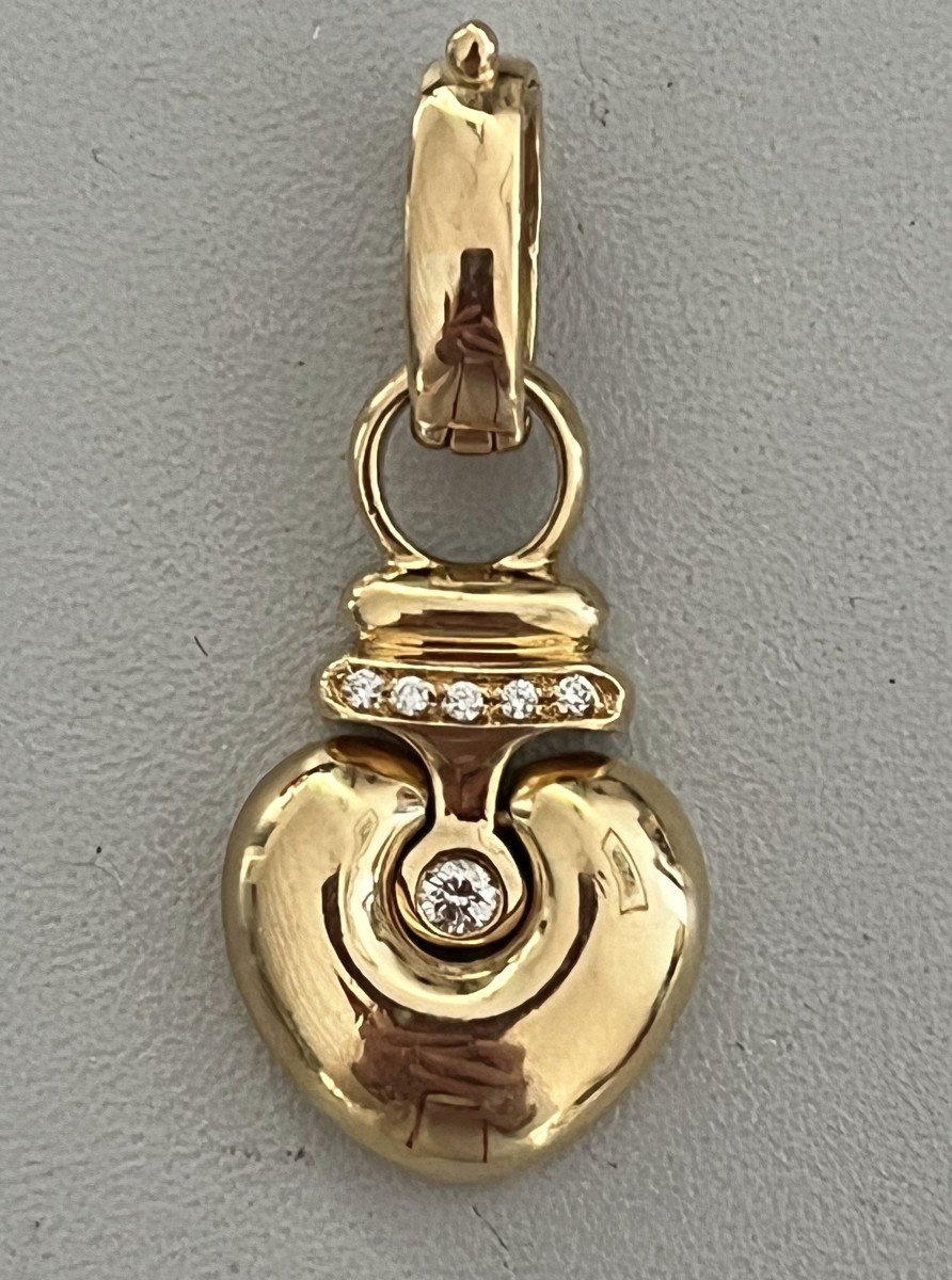 5311- Yellow Gold Diamond Heart Pendant