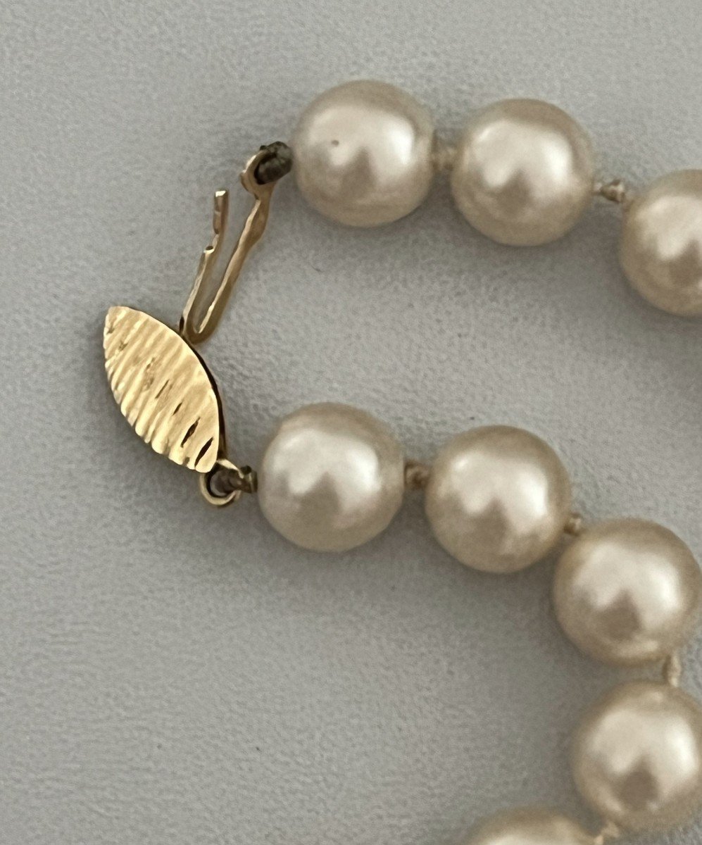 4957- Collier Perles De Culture Fermoir Or Jaune