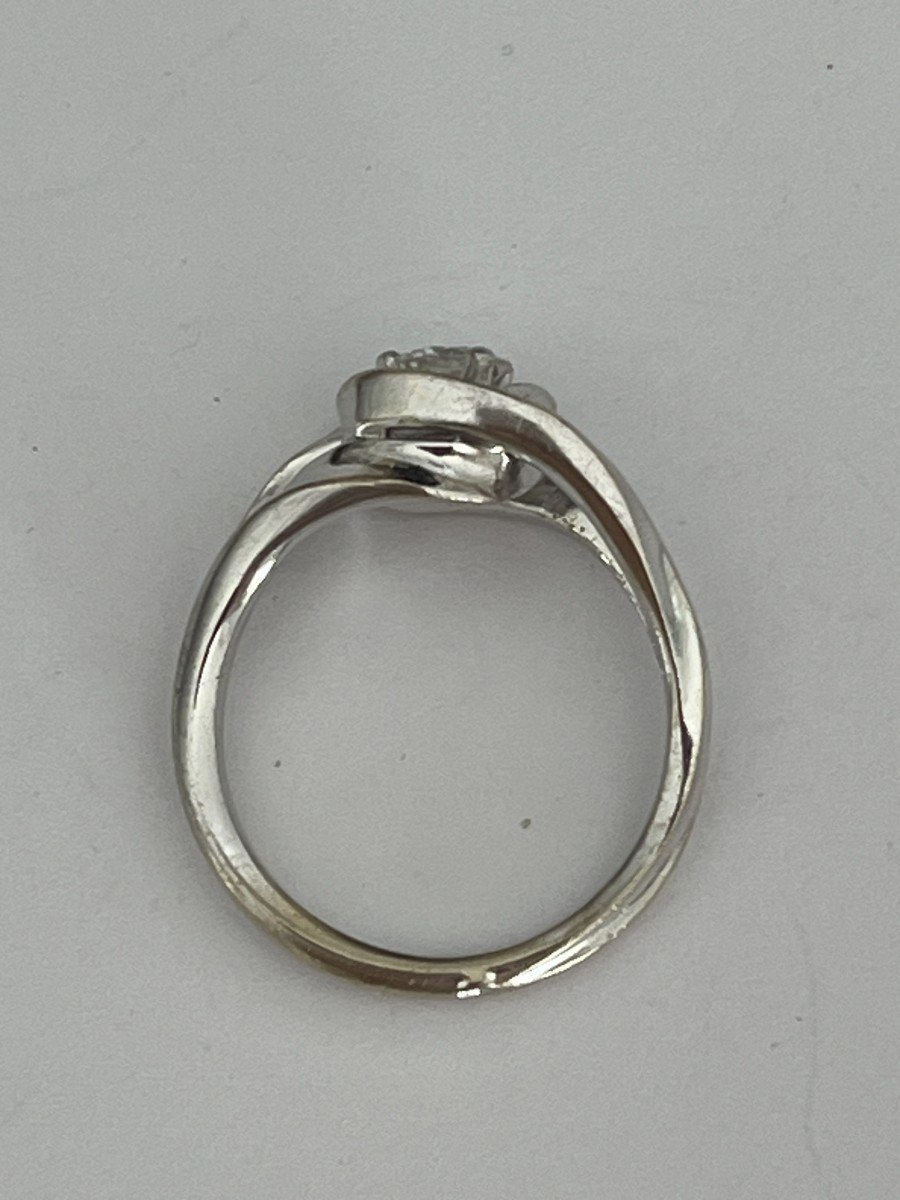 5592- Bague Mouvementée Or Gris Diamant 0,40 Ct-photo-3