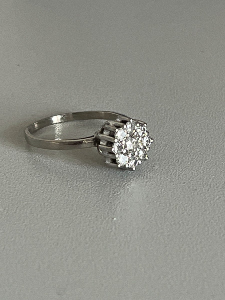 5514- White Gold Diamond Ring-photo-3