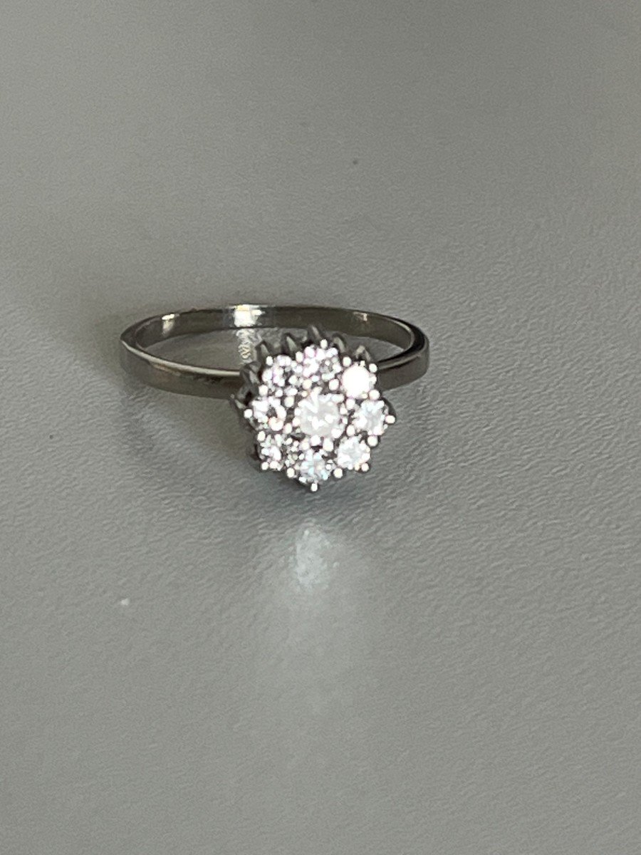 5514- White Gold Diamond Ring-photo-4